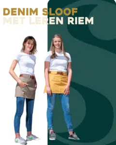Denim schorten en sloven